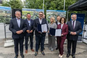 Podczas konferencji ogłoszono rozpoczęcie budowy nowej obwodnicy miasta.